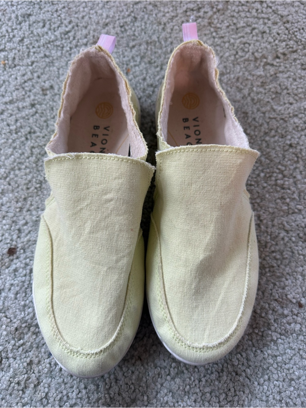 Vionic Slip-On Canvas Sneakers in Light Green